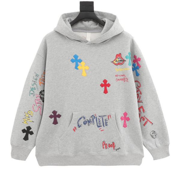 designer,replica,clothing,fake,1:1,lv,luxury,high quality 24/ChromeHearts new long-sleeved hooded sweatshirt for men and women