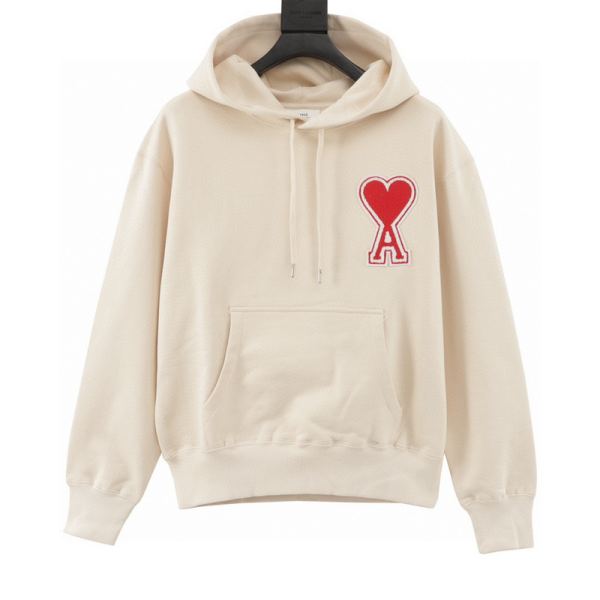 designer,replica,clothing,fake,1:1,lv,luxury,high quality 24/AMI new long-sleeved hooded sweatshirt for men and women