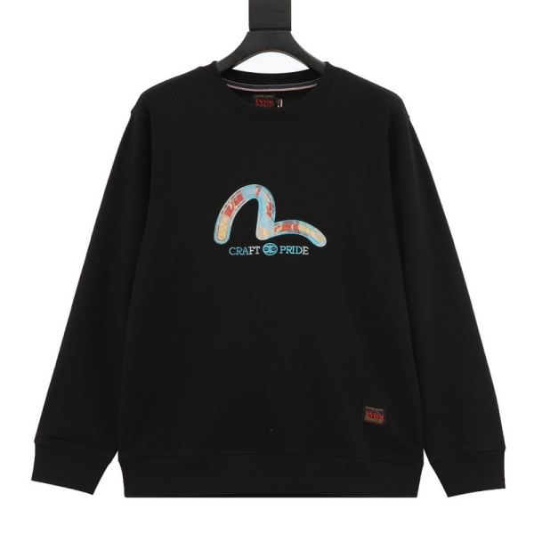 designer,replica,clothing,fake,1:1,lv,luxury,high quality 24/Evisu new long-sleeved T-shirt for men and women