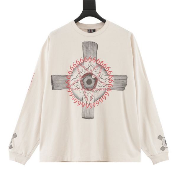 designer,replica,clothing,fake,1:1,lv,luxury,high quality 24/SAINT MICHAEL new long-sleeved T-shirt for men and women