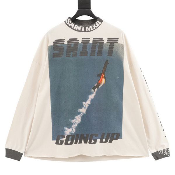 designer,replica,clothing,fake,1:1,lv,luxury,high quality 24/SAINT MICHAEL new long-sleeved T-shirt for men and women