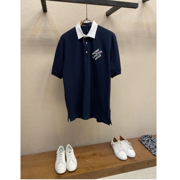 designer,replica,clothing,fake,1:1,lv,luxury,high quality 24/’L* Men’s Fashion Casual Lapel Short Sleeve T-Shirt