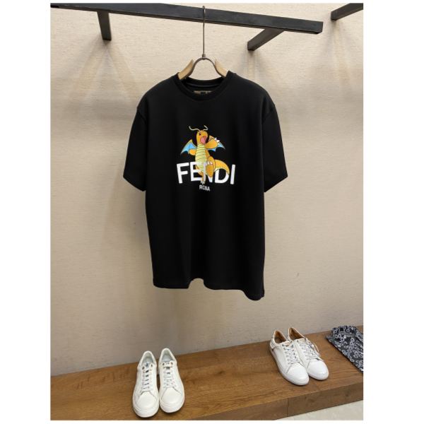 designer,replica,clothing,fake,1:1,lv,luxury,high quality 24/Fendi men’s fashion casual short-sleeved T-shirt