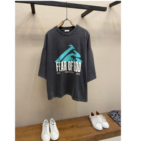 designer,replica,clothing,fake,1:1,lv,luxury,high quality 24/Fear of God FOG men’s fashionable casual short-sleeved T-shirt