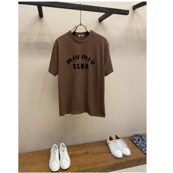 designer,replica,clothing,fake,1:1,lv,luxury,high quality 24/Miu Miu men’s fashionable casual short-sleeved T-shirt