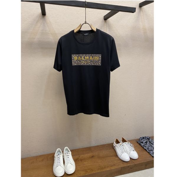 designer,replica,clothing,fake,1:1,lv,luxury,high quality 24/Balmain men’s fashionable casual short-sleeved T-shirt
