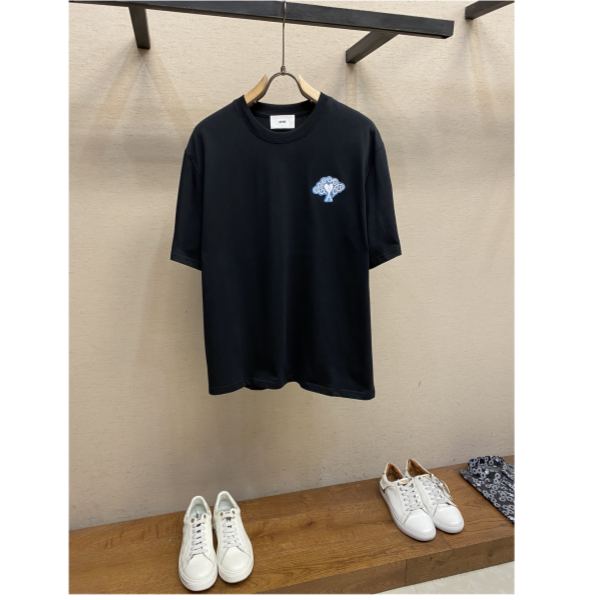 designer,replica,clothing,fake,1:1,lv,luxury,high quality 24/AMI men’s fashion casual short-sleeved T-shirt