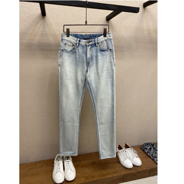 designer,replica,clothing,fake,1:1,lv,luxury,high quality 24/YSL men’s fashionable casual denim trousers