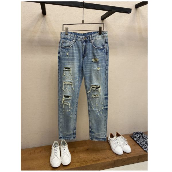 designer,replica,clothing,fake,1:1,lv,luxury,high quality 24/D&G men’s fashionable casual denim trousers