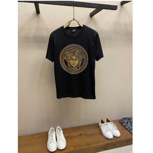 designer,replica,clothing,fake,1:1,lv,luxury,high quality 24/VERSACE men’s fashion casual short-sleeved T-shirt