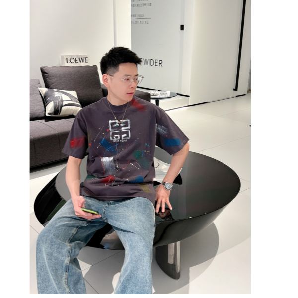 designer,replica,clothing,fake,1:1,lv,luxury,high quality 24/Givenchy new short-sleeved T-shirt