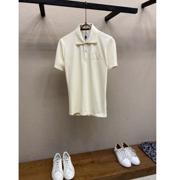 designer,replica,clothing,fake,1:1,lv,luxury,high quality 24/L* men’s short flip leader T-shirt