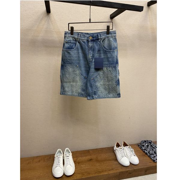 designer,replica,clothing,fake,1:1,lv,luxury,high quality 24/L* men’s denim shorts