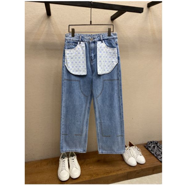 designer,replica,clothing,fake,1:1,lv,luxury,high quality 24/L* men’s denim trousers