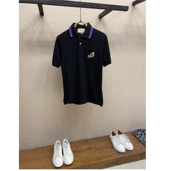 designer,replica,clothing,fake,1:1,lv,luxury,high quality 24/Gucci men’s lapel short-sleeved T-shirt