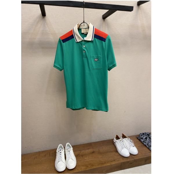 designer,replica,clothing,fake,1:1,lv,luxury,high quality 24/Gucci men’s lapel short-sleeved T-shirt