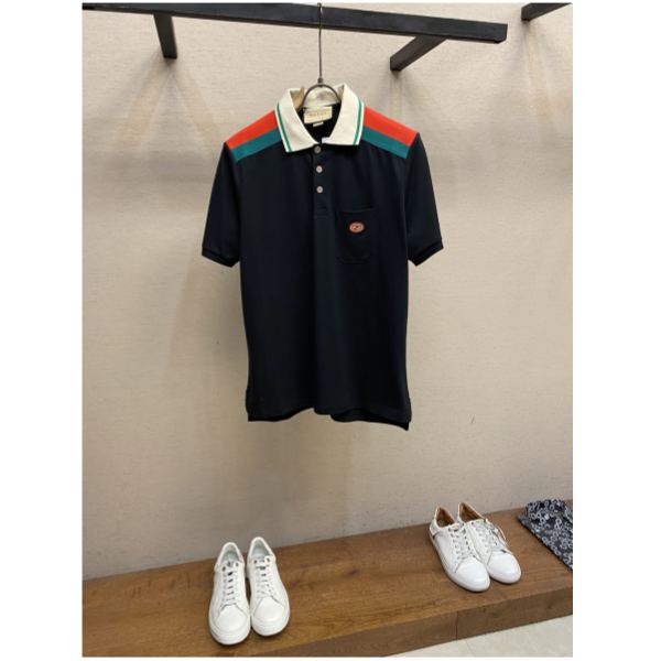 designer,replica,clothing,fake,1:1,lv,luxury,high quality 24/Gucci men’s lapel short-sleeved T-shirt
