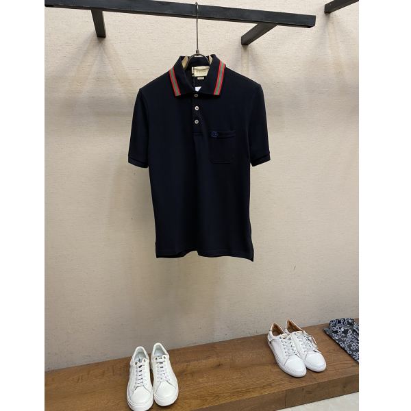 designer,replica,clothing,fake,1:1,lv,luxury,high quality 24/Gucci men’s lapel short-sleeved T-shirt