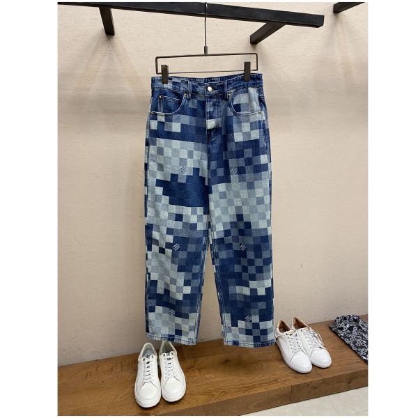 designer,replica,clothing,fake,1:1,lv,luxury,high quality 24/L* men’s denim trousers