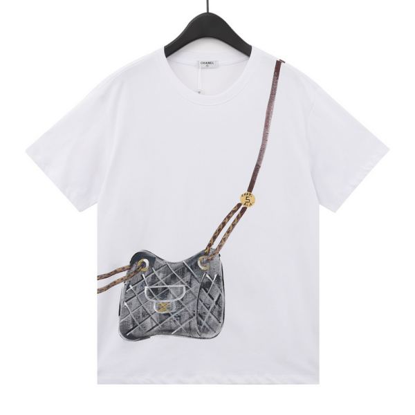 designer,replica,clothing,fake,1:1,lv,luxury,high quality 24/Chonel new fashion casual short-sleeved T-shirt