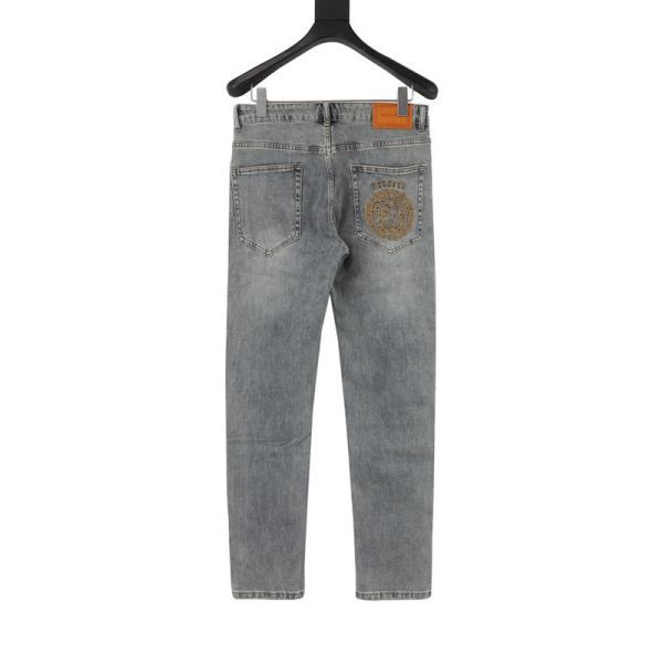 designer,replica,clothing,fake,1:1,lv,luxury,high quality 24/VERSACE new fashion casual denim trousers