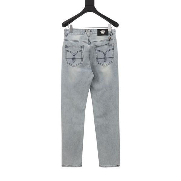 designer,replica,clothing,fake,1:1,lv,luxury,high quality 24/VERSACE new fashion casual denim trousers