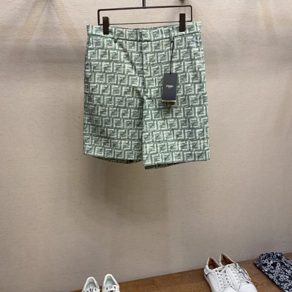 designer,replica,clothing,fake,1:1,lv,luxury,high quality Fendi 24SS Green Bermuda Shorts