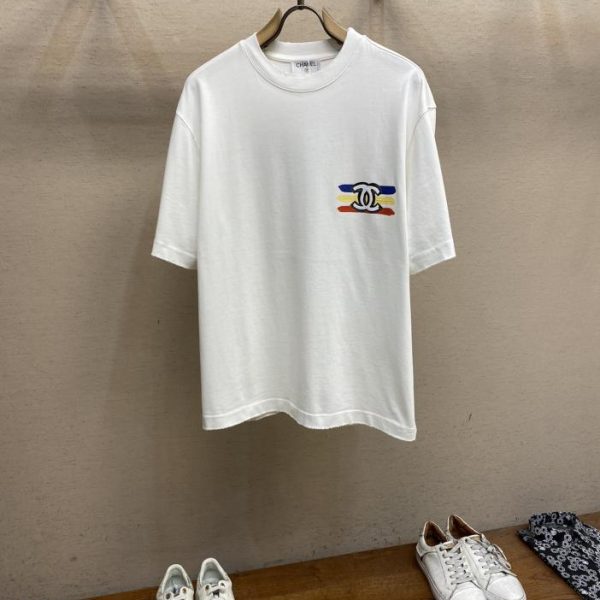 designer,replica,clothing,fake,1:1,lv,luxury,high quality CHANEL GALI same style mid-century style hand-painted graffiti round neck short-sleeved T-shirt