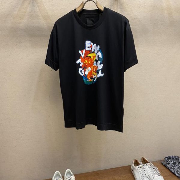designer,replica,clothing,fake,1:1,lv,luxury,high quality Givenchy GVC psychedelic print crew neck short sleeves