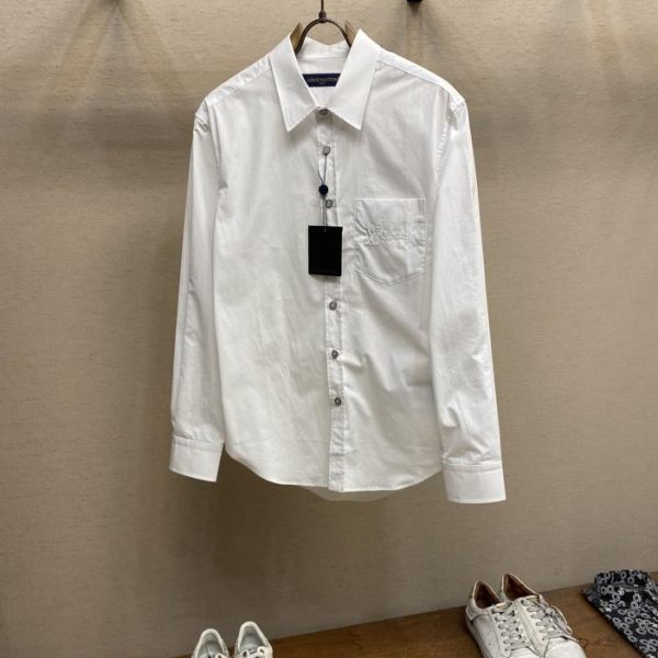 designer,replica,clothing,fake,1:1,lv,luxury,high quality LV24SS LV Lovers embroidered shirt