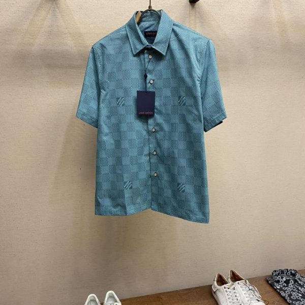 designer,replica,clothing,fake,1:1,lv,luxury,high quality LV24 early spring catwalk style short-sleeved shirt with classic elements fusion design