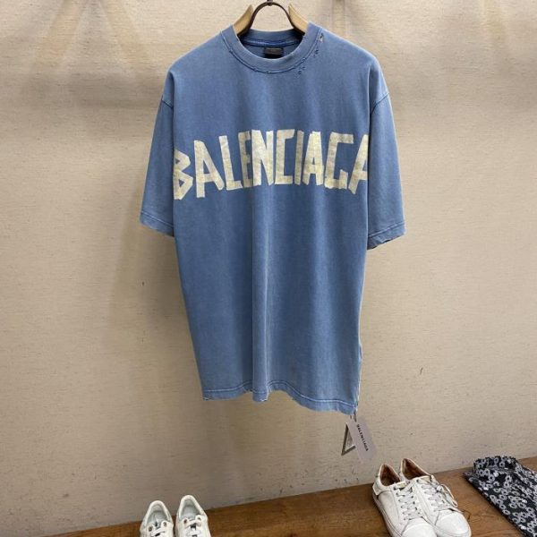 designer,replica,clothing,fake,1:1,lv,luxury,high quality Balenciaga24SS textured paper letter pattern flower men’s and women’s short sleeves