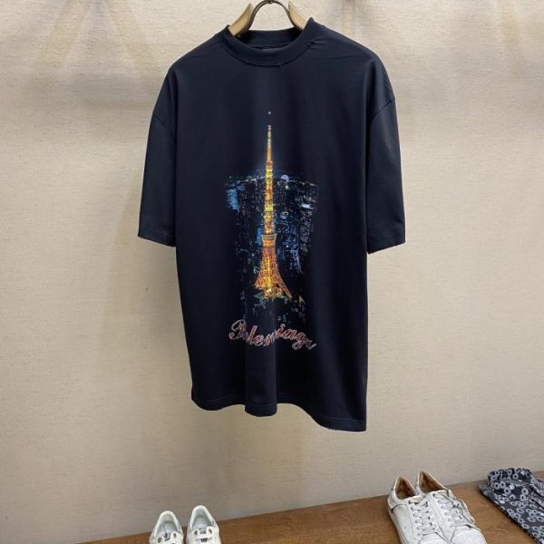 designer,replica,clothing,fake,1:1,lv,luxury,high quality Balenciaga BA Tokyo Tower T-shirt