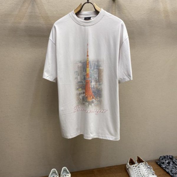 designer,replica,clothing,fake,1:1,lv,luxury,high quality Balenciaga BA Tokyo Tower T-shirt