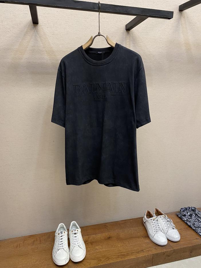 designer,replica,clothing,fake,1:1,lv,luxury,high quality Balmain Balmain pure cotton washed distressed round neck loose short sleeves designer,replica,clothing,fake,1:1,lv,luxury,high quality Balmain Balmain pure cotton washed distressed round neck loose short sleeves