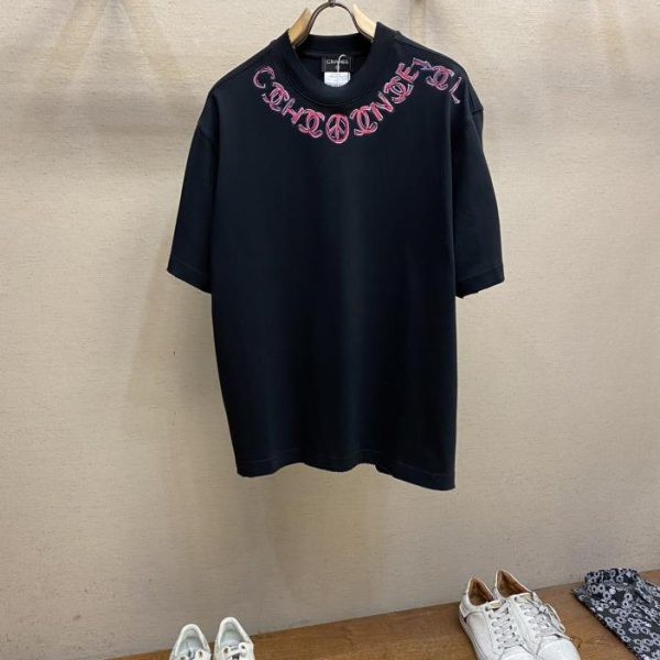 designer,replica,clothing,fake,1:1,lv,luxury,high quality CHANEL GALI same style mid-century style hand-painted graffiti round neck short-sleeved T-shirt