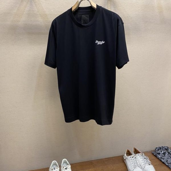 designer,replica,clothing,fake,1:1,lv,luxury,high quality Givenchy 241952 Logo embroidered short sleeves