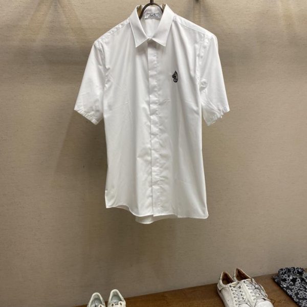 designer,replica,clothing,fake,1:1,lv,luxury,high quality Hermes men’s fashionable classic horse head embroidered business casual long-sleeved shirt!