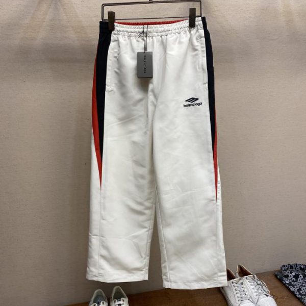 designer,replica,clothing,fake,1:1,lv,luxury,high quality Balenciaga men’s and women’s same style embroidered letter logo contrasting color stitching retro casual sweatpants