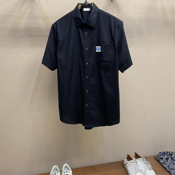 designer,replica,clothing,fake,1:1,lv,luxury,high quality Dior fashionable simple short-sleeved shirt This lightweight cotton shirt
