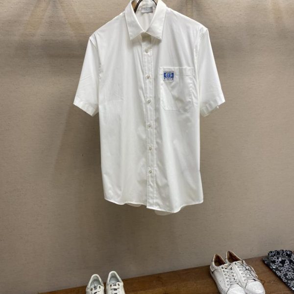 designer,replica,clothing,fake,1:1,lv,luxury,high quality Dior fashionable simple short-sleeved shirt This lightweight cotton shirt