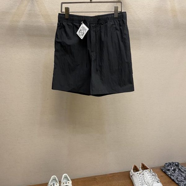 designer,replica,clothing,fake,1:1,lv,luxury,high quality Loewe 24SS cotton blend shorts black and khaki green ready for sale