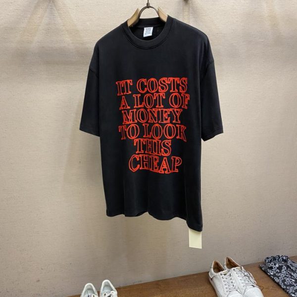 designer,replica,clothing,fake,1:1,lv,luxury,high quality Vetement loose oversized fit crew neck short sleeves