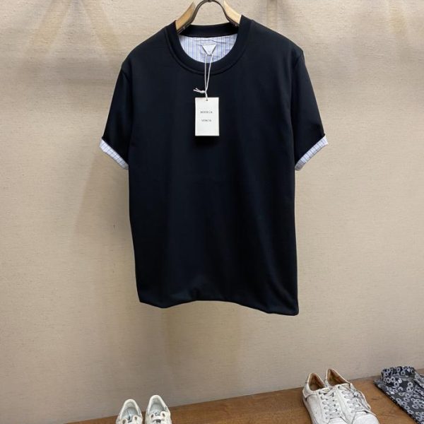 designer,replica,clothing,fake,1:1,lv,luxury,high quality BOTTEGA VENETA 2024FW double-sided contrasting color half-sleeved T-shirt