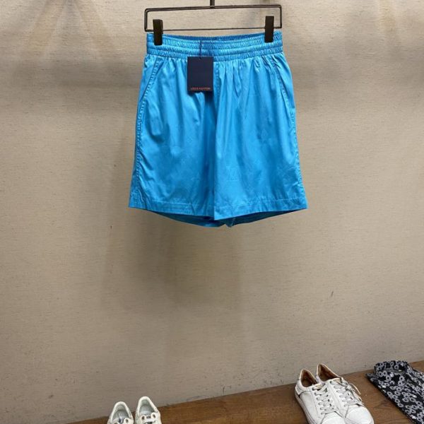 designer,replica,clothing,fake,1:1,lv,luxury,high quality LV high-tech fabric full logo embossed shorts