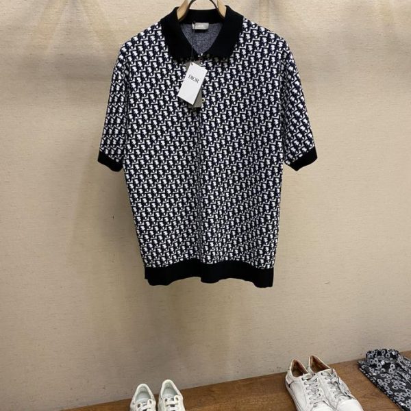 designer,replica,clothing,fake,1:1,lv,luxury,high quality Dior 23ss Oblique presbyopic polo shirt for men and women