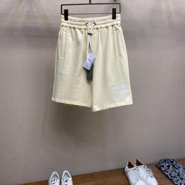 designer,replica,clothing,fake,1:1,lv,luxury,high quality Dior 24SS spring and summer new product 47 series is launched, high weight terry cotton spliced 窶銀掬rawstring shorts for men and women.