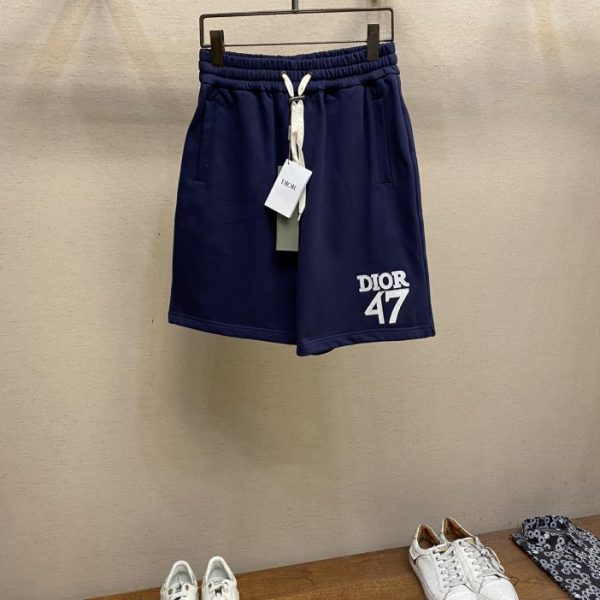 designer,replica,clothing,fake,1:1,lv,luxury,high quality Dior 24SS spring and summer new product 47 series is launched, high weight terry cotton spliced 窶銀掬rawstring shorts for men and women.