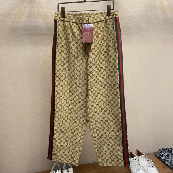 designer,replica,clothing,fake,1:1,lv,luxury,high quality Gucci 2024 FW early autumn new double G jacquard casual trousers
