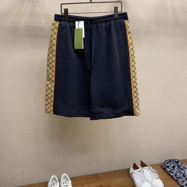 designer,replica,clothing,fake,1:1,lv,luxury,high quality Gucci GU Orange Web Canvas Suit Shorts